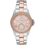 Michael Kors Everest Three Hand Rose Gold Dial Two Tone Steel Strap Watch For Women - MK7402