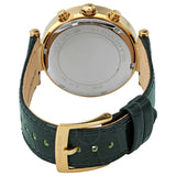 Michael Kors Parker Chronograph Green Dial Green Leather Strap Watch For Women - MK6985