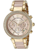 Michael Kors Parker Gold Dial Two Tone Steel Strap Watch for Women - MK6326