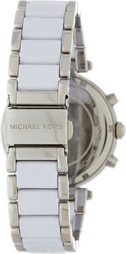 Michael Kors Parker Chronograph Silver Dial Silver Steel Strap Watch For Women - MK6354
