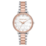 Michael Kors Pyper Quartz White Dial Two Tone Steel Strap Watch For Women - MK4667