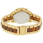 Michael Kors Ritz Chronograph Gold Dial Two Tone Steel Strap Watch for Women - MK6322