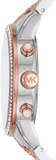 Michael Kors Ritz Chronograph Silver Dial Two Tone Steel Strap Watch For Women - MK6938