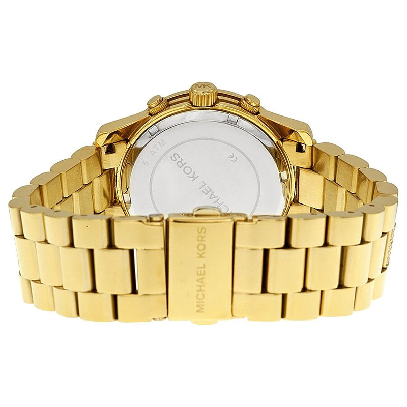 Michael Kors Runway Gold Dial Gold Steel Strap Watch for Women - MK5826