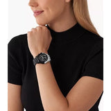 Michael Kors Runway Pavé Black Dial Two Tone Steel Strap Watch for Women - MK7433