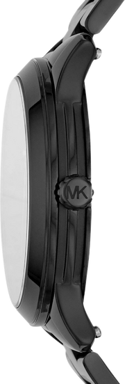 Michael Kors Runway Quartz Black Dial Black Steel Strap Watch For Women - MK6683
