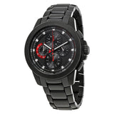 Michael Kors Ryker Chronograph Black Dial Black Steel Strap Watch For Men - MK8529