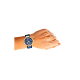 Michael Kors Sawyer Blue Dial Blue Leather Strap Watch for Women - MK2425