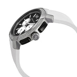 Michael Kors Sidney Multifunction Black Dial White Silicone Strap Watch For Women - MK6947