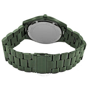 Michael Kors Slim Runway Quartz Black Dial Green Steel Strap Watch For Men - MK8715