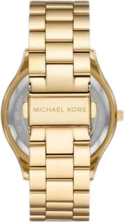Michael Kors Runway Gold Dial Gold Steel Strap Watch For Women - MK4561