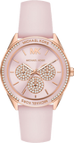 Michael Kors Quartz Pink Dial Pink Silicone Strap Watch For Women - MK6946