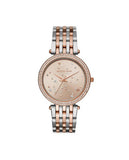 Michael Kors Darci Rose Gold Dial Two Tone Steel Strap Watch for Women - MK3726