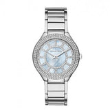 Michael Kors Kerry Mother of Pearl Dial Silver Stainless Steel Strap Watch for Women - MK3395