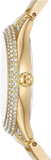 Michael Kors Sylvia Mother Of Pearl Dial Gold Steel Strap Watch For Women - MK4655