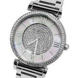 Michael Kors Catlin Silver Dial Silver Steel Strap Watch for Women - MK3355