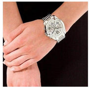 Michael Kors Bradshaw Chronograph Silver Dial Silver Steel Strap Watch for Men - MK5535