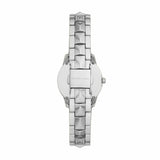 Michael Kors Runway Mercer Quartz Mother of Pearl Blue Dial Silver Steel Strap Watch For Women - MK6857