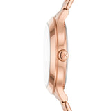 Michael Kors Slim Runway Rose Gold Dial Rose Gold Steel Strap Watch for Women - MK4658