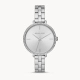 Michael Kors Charley Quartz Silver Dial Silver Steel Strap Watch for Women - MK4398