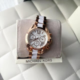 Michael Kors Bradshaw Silver Dial Two Tone Steel Strap Watch for Women - MK5907