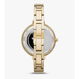 Michael Kors Parker Crystals Gold Dial Gold Steel Strap Watch For Women - MK4469