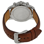 Michael Kors Gage Chronograph Blue Dial Brown Leather Strap Watch For Men - MK8362