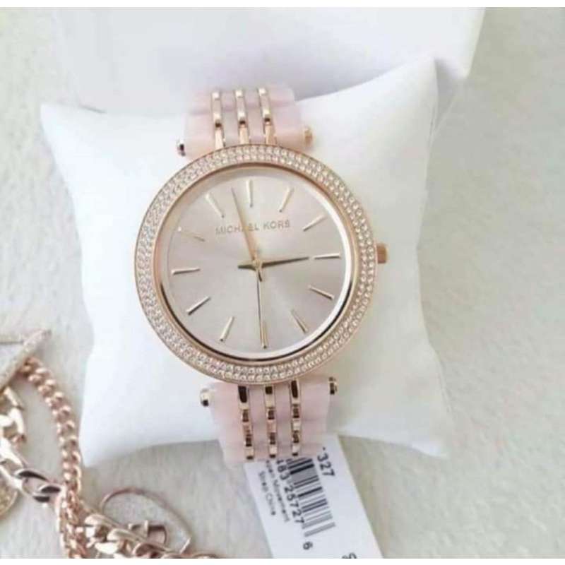 Michael Kors Darci Rose Gold Dial Two Tone Steel Strap Watch for Women - MK4327