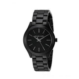 Michael Kors Mini Slim Runway Black Dial Black Steel Strap Watch for Women - MK3587