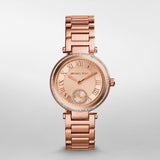 Michael Kors Skylar Quartz Rose Gold Dial Rose Gold Steel Strap Watch For Women - MK5971