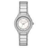 Michael Kors Sylvia Mother of Pearl Dial Silver Steel Strap Watch For Women - MK4657