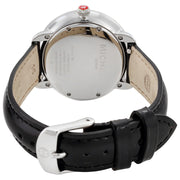 Michele Serein Mother of Pearl Dial Black Leather Strap Watch for Women - MWW21B000019