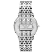 Emporio Armani Minimalist Green Dial Silver Steel Strap Watch for Men - AR11644