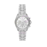 Michael Kors Mini Bradshaw Crystals Silver Dial Silver Steel Strap Watch For Women - MK6454