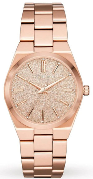 Michael Kors Channing Quartz Rose Gold Dial Rose Gold Steel Strap Watch For Women - MK6624