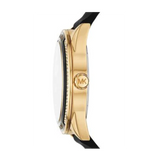 Michael Kors Quartz Black Dial Black Silicone Strap Watch For Women - MK6944