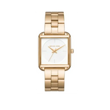 Michael Kors Lake Quartz White Dial Gold Steel Strap Watch For Women - MK3644