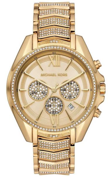 MICHAEL KORS  腕時計 Michael Kors Whitney Chronograph Gold Dial Gold Steel Strap Watch