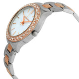 Michael Kors Liliane Quartz Mother of Pearl White Dial Two Tone Steel Strap Watch For Women - MK1048