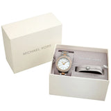 Michael Kors Liliane Quartz Mother of Pearl White Dial Two Tone Steel Strap Watch For Women - MK1048