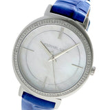Michael Kors Cinthia Mother of Pearl Dial Blue Leather Strap Watch for Women - MK2661