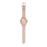 Michael Kors Tibby Multifunction Rose Gold Dial Pink Leather Strap Watch For Women - MK2955