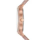 Michael Kors Tibby Multifunction Rose Gold Dial Pink Leather Strap Watch For Women - MK2955