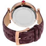 Michael Kors Parker Rose Gold Dial Maroon Leather Strap Watch For Women - MK2974