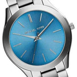 Michael Kors Runway Blue Dial Silver Steel Strap Watch for Women - MK3292