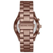 Michael Kors Runway Quartz Brown Dial Brown Steel Strap Watch For Women - MK3418