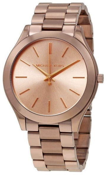 Michael Kors Runway Quartz Brown Dial Brown Steel Strap 