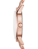 Michael Kors Hartman Rose Gold Dial Rose Gold Steel Strap Watch For Women - MK3491