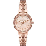 Michael Kors Cinthia Mother of Pearl Dial Gold Steel Strap Watch for Women - MK3643