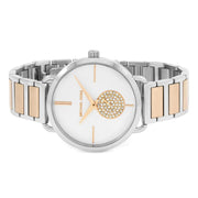 Michael Kors Portia Quartz Silver Dial Two Tone Steel Strap Watch For Women - MK3709